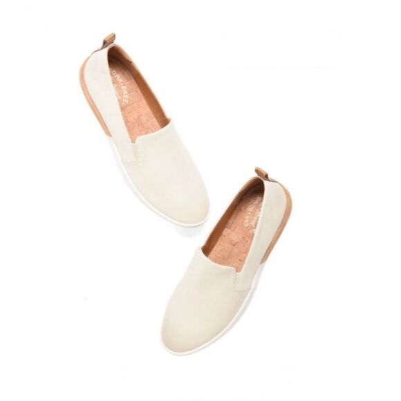 NEW Kork-Ease Peyton Napa Suede Leather Flats Slip on shoe Size 11 Cream - Picture 4 of 7
